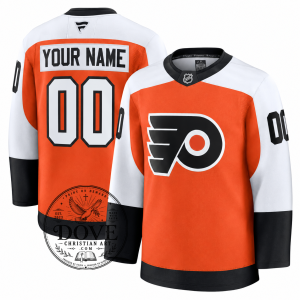 Philadelphia Flyers Orange Custom Any Name Number Jersey Tuck Hockey Jersey