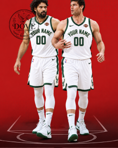Milwaukee Bucks NBA Basketball Jersey, Lopez Twins Basketball Shirt