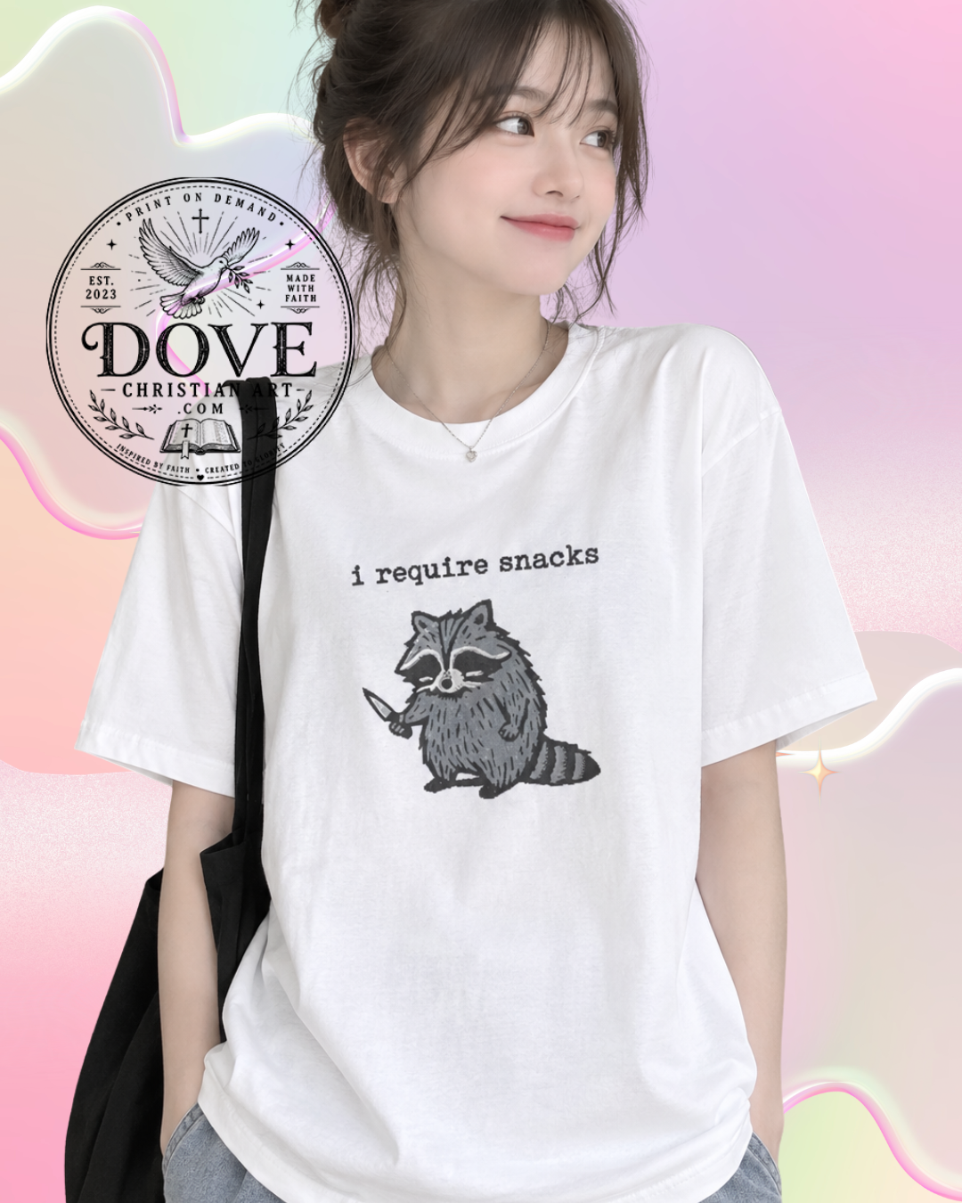 Snack Lover Raccoon T-Shirt, Funny Graphic Shirt